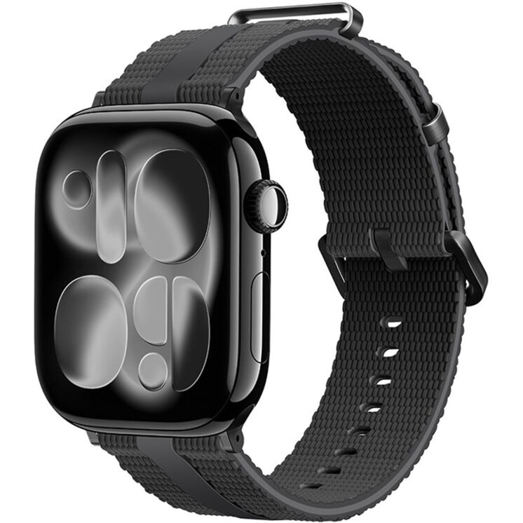 Ремінець Reframe Sport Linear для Apple Watch 46 / 45 / 44 / SE 44 / 42 (Series 1-3) / Ultra / Ultra 2 / Ultra 3 - Black / Grey: фото 2 з 5