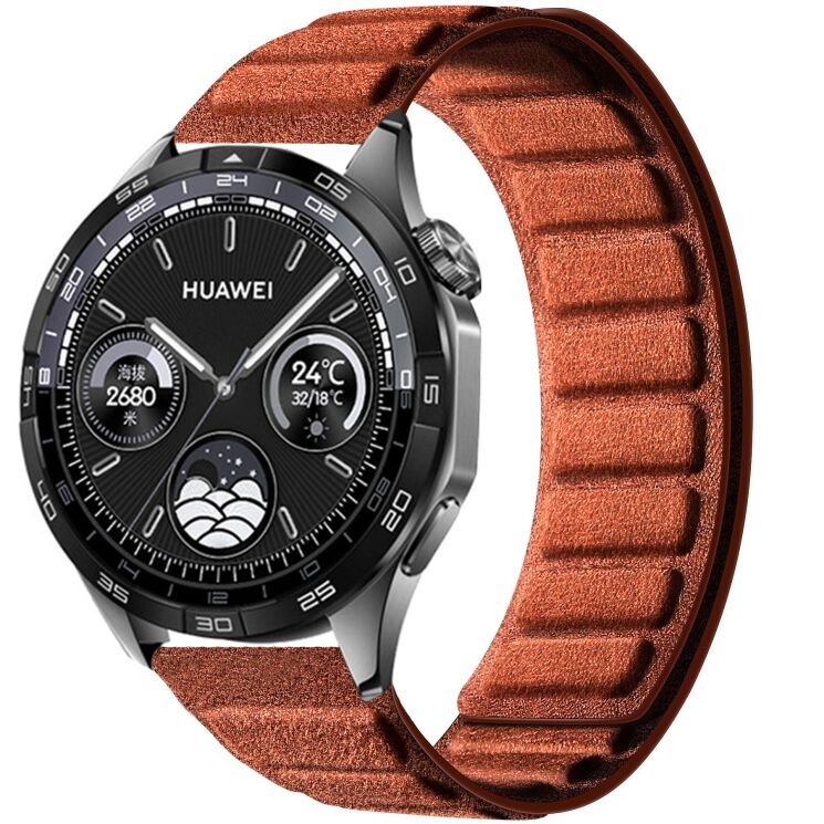 Ремешок Reframe Suede Leather для часов с шириной крепления 22мм - Brown: фото 2 из 8