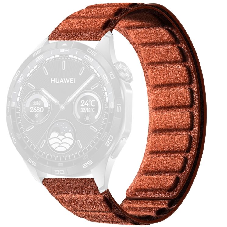 Ремешок Reframe Suede Leather для часов с шириной крепления 22мм - Brown: фото 1 из 8