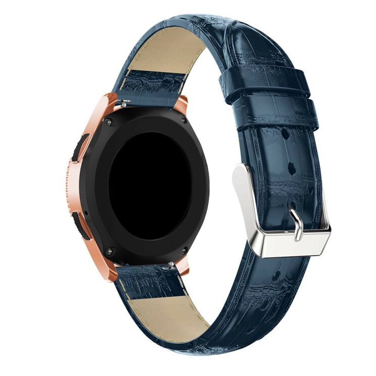 Ремінець UniCase Crocodile Texture для Samsung Galaxy Watch 42mm - Blue: фото 4 з 5