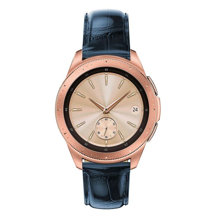 Ремінець UniCase Crocodile Texture для Samsung Galaxy Watch 42mm - Blue: фото 3 з 5