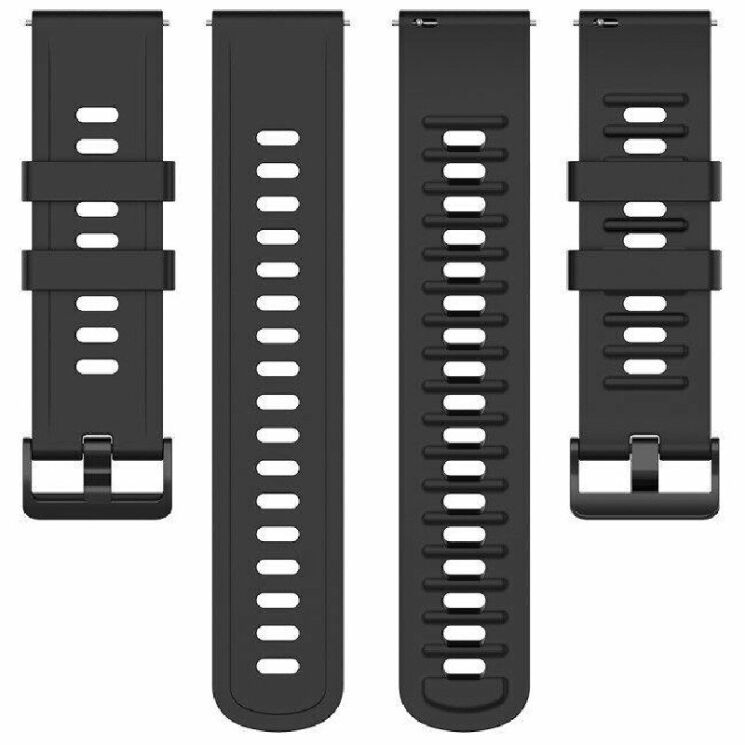 Ремешок UniCase Silicone Strap для часов с шириной крепления 20мм - Black: фото 3 из 6