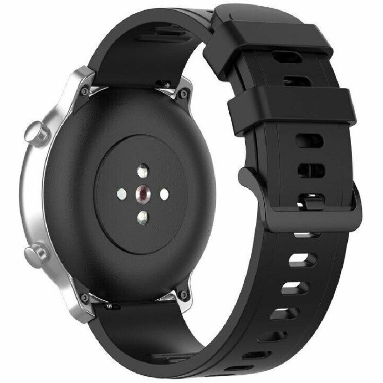 Ремешок UniCase Silicone Strap для часов с шириной крепления 20мм - Black: фото 2 из 6
