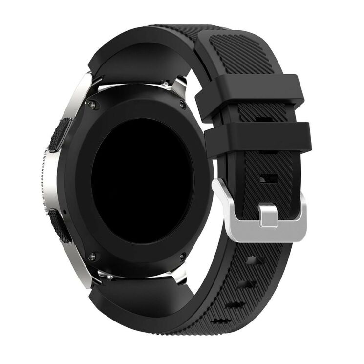 Ремешок UniCase Twill Texture для Samsung Galaxy Watch 46mm / Watch 3 45mm / Gear S3 - Black: фото 5 из 6