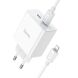 Сетевое зарядное устройство Hoco C108A PD35W + кабель Type-C to Lightning - White (346166W). Фото 2 из 13