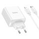 Сетевое зарядное устройство Hoco C108A PD35W + кабель Type-C to Lightning - White (346166W). Фото 5 из 13