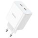 Сетевое зарядное устройство Hoco C108A PD35W + кабель Type-C to Lightning - White (346166W). Фото 7 из 13