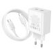 Сетевое зарядное устройство Hoco C108A PD35W + кабель Type-C to Lightning - White (346166W). Фото 6 из 13