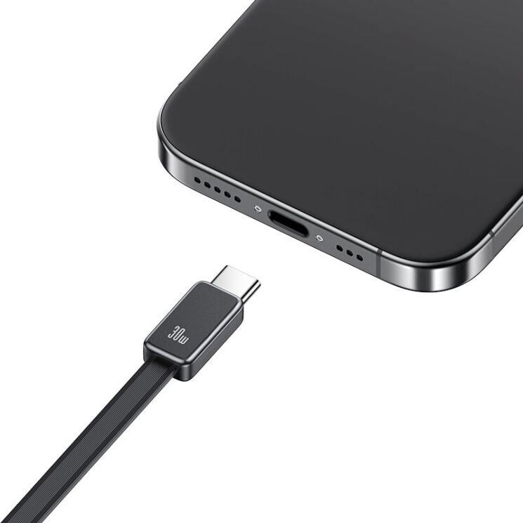 Мережевий зарядний пристрій USAMS US-CC296 GaN 30W (USB + Type-C) + кабель Type-C - Black: фото 4 з 21