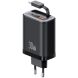 Мережевий зарядний пристрій USAMS US-CC296 GaN 30W (USB + Type-C) + кабель Type-C - Black (960222B). Фото 1 з 21