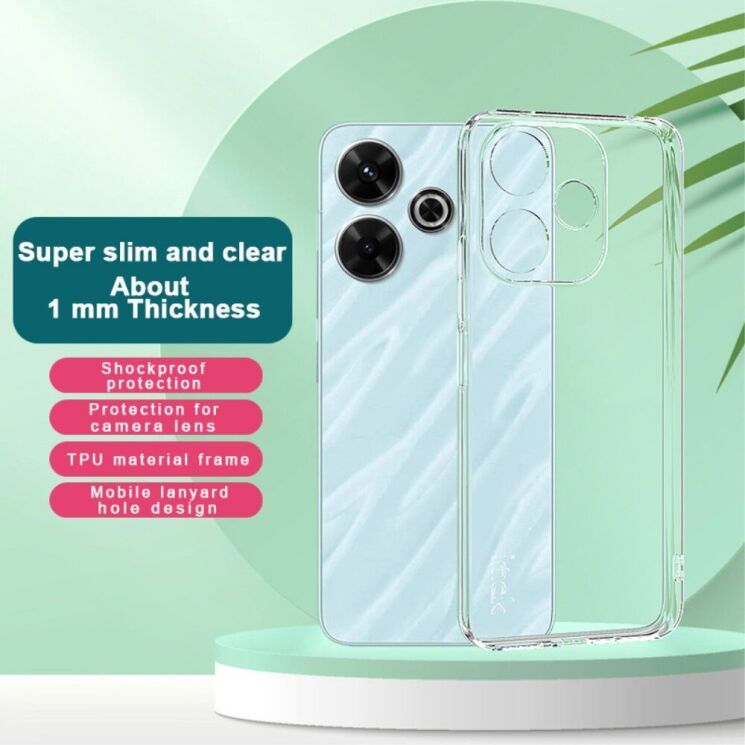 Силиконовый чехол IMAK UX-5 Series для Xiaomi Redmi 13 - Transparent: фото 3 из 9