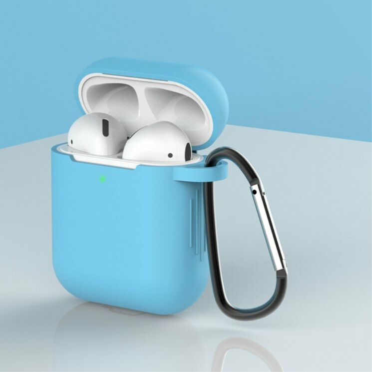 Силиконовый чехол UniCase Protective Case для Apple AirPods 1 / 2 - Baby Blue: фото 1 из 9