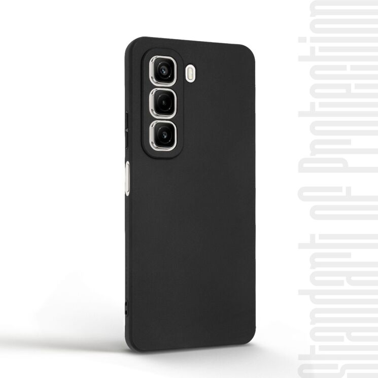 Силиконовый (TPU) чехол ArmorStandart Matte Slim Fit для Infinix Hot 50 - Black: фото 3 из 5