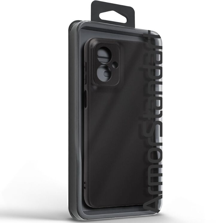 Силиконовый (TPU) чехол ArmorStandart Matte Slim Fit для Motorola Moto G55 - Black: фото 3 из 5