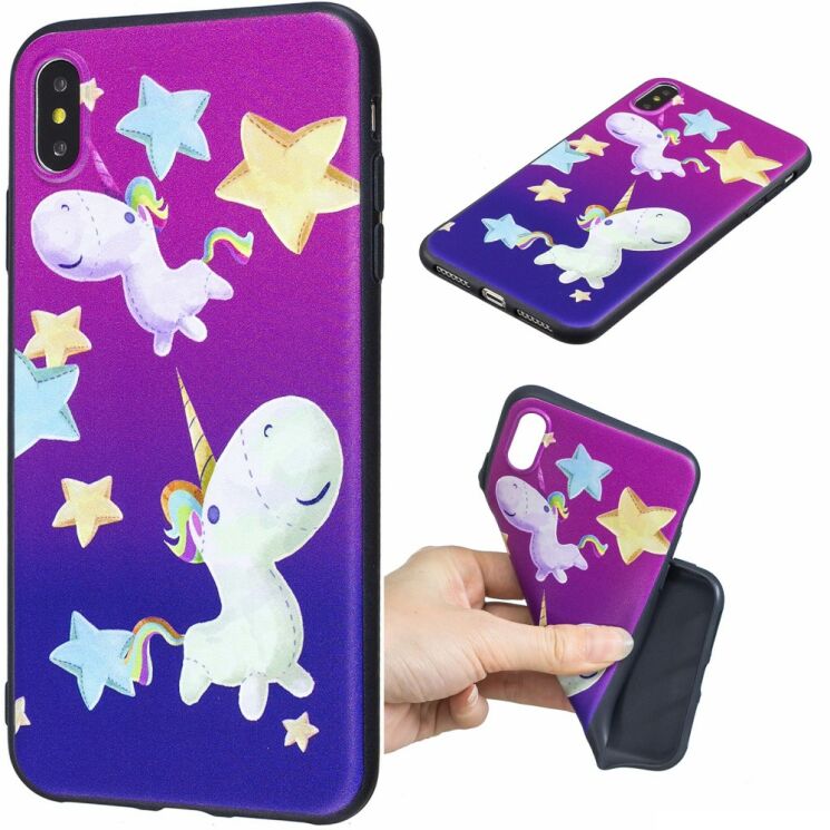 Силіконовий (TPU) чохол Deexe Life Style для Apple iPhone Xs Max - Unicorn and Star: фото 1 з 7