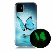 Силіконовий (TPU) чохол Deexe LumiCase для Apple iPhone 11 - Blue Butterfly: фото 1 з 5