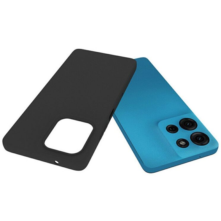 Силиконовый (TPU) чехол Deexe Matte Case для Motorola Moto G75 - Black: фото 3 из 4