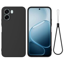 Силіконовий (TPU) чохол Deexe Silicone Case для OPPO A6x - Black: фото 1 з 9