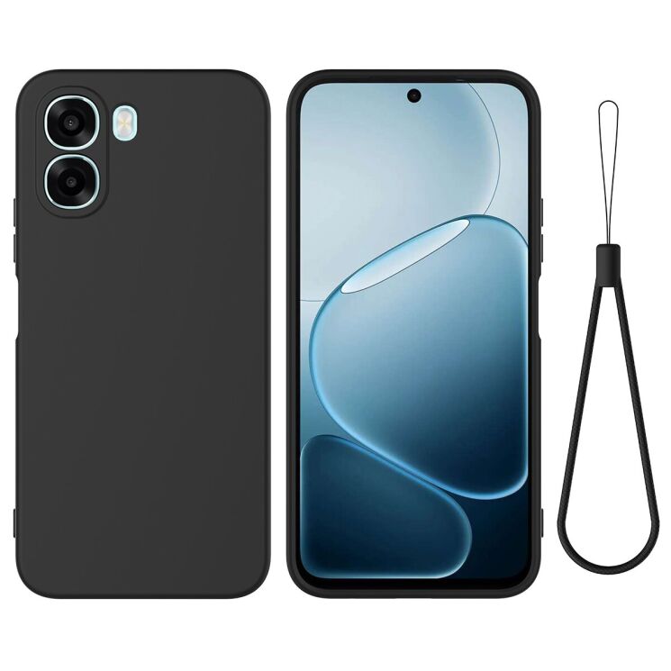 Силиконовый (TPU) чехол Deexe Silicone Case для OPPO A6x - Black: фото 1 из 9