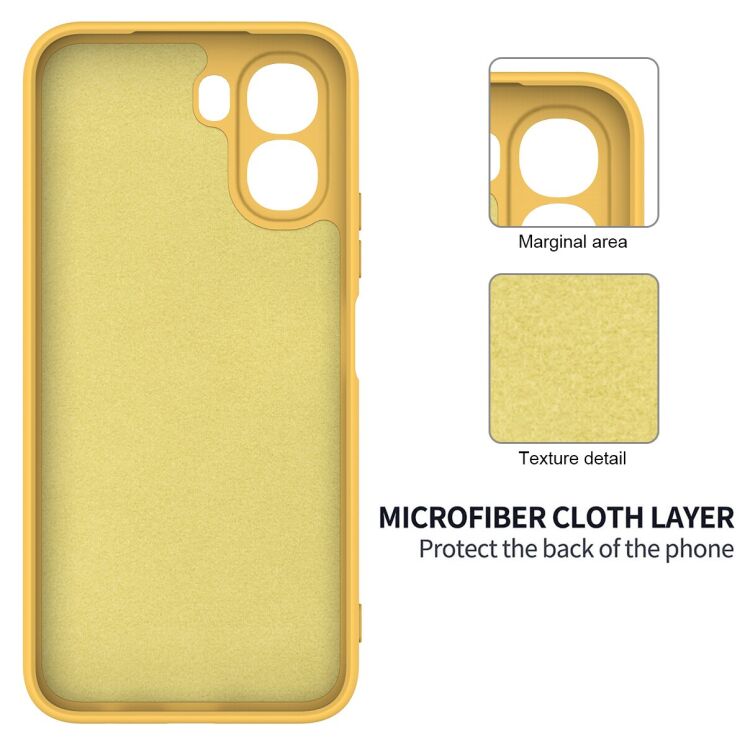 Силіконовий (TPU) чохол Deexe Silicone Case для OPPO A6x - Yellow: фото 7 з 9