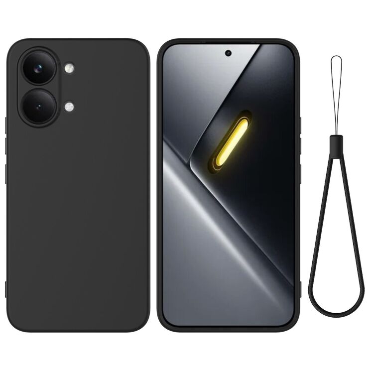 Силиконовый (TPU) чехол Deexe Silicone Case для Xiaomi Poco X8 Pro - Black: фото 1 из 9