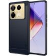 Силиконовый (TPU) чехол MOFI Carbon Fiber для Infinix Note 40 Pro - Blue (352007L)
