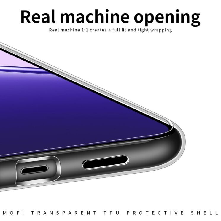 Силиконовый (TPU) чехол MOFI Thin Guard для Oppo A5 Pro (4G/5G) - Transparent: фото 8 из 10