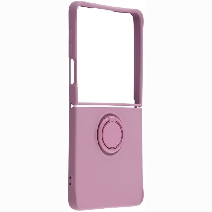 Силиконовый (TPU) чехол с кольцом Deexe Color Shell (FF) для Samsung Galaxy Flip 8 - Purple: фото 2 из 5