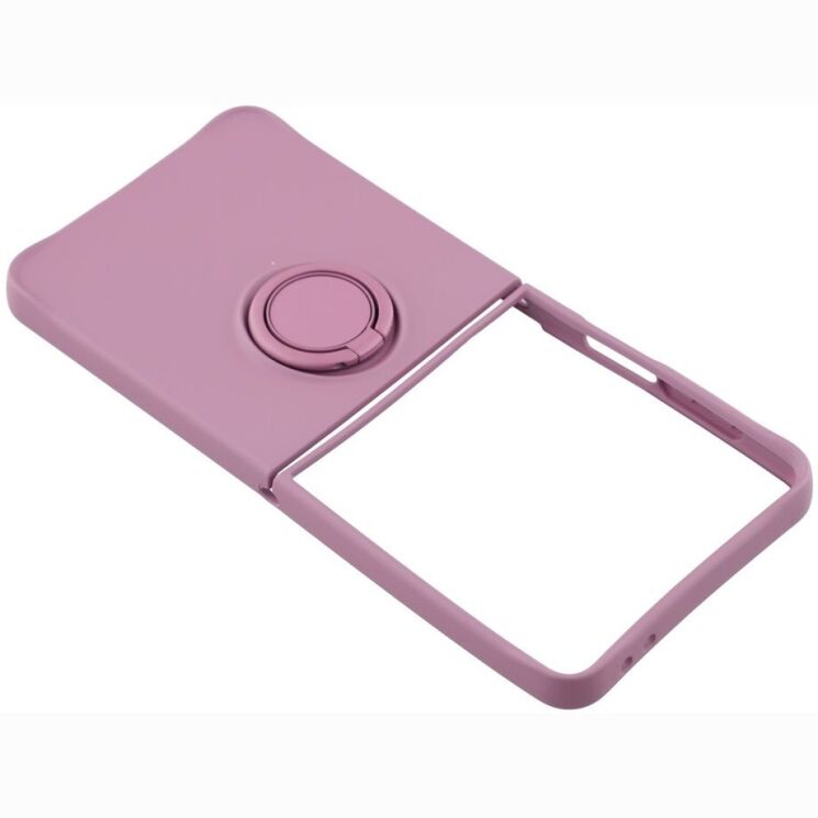 Силиконовый (TPU) чехол с кольцом Deexe Color Shell (FF) для Samsung Galaxy Flip 8 - Purple: фото 5 из 5