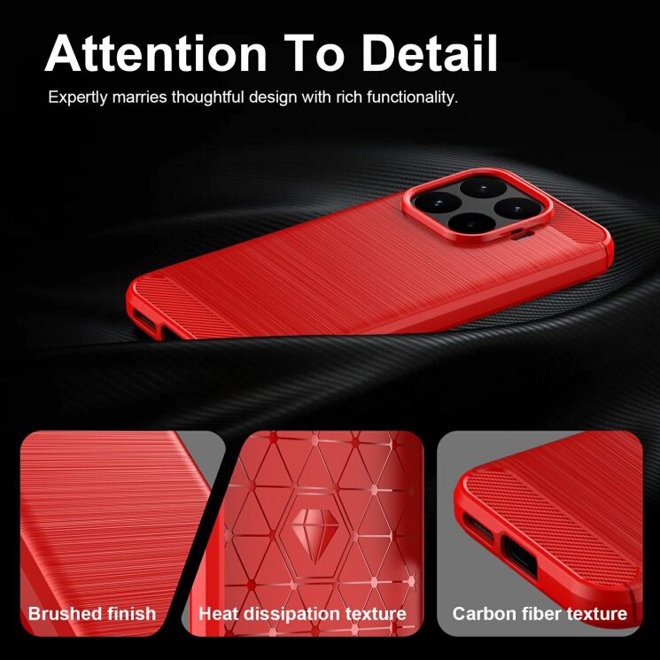 Силиконовый (TPU) чехол UniCase Carbon для Xiaomi 17T - Black: фото 6 из 9