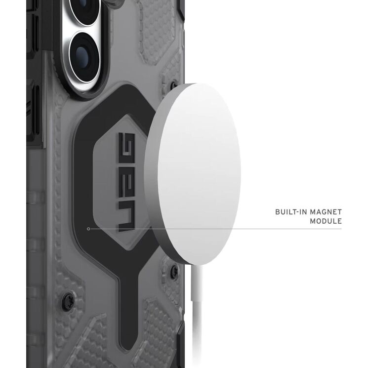 Ударопрочный чехол URBAN ARMOR GEAR Pathfinder Clear MagSafe для Samsung Galaxy S26 Plus (S947) 214527113140 - Ash / Black: фото 8 из 10
