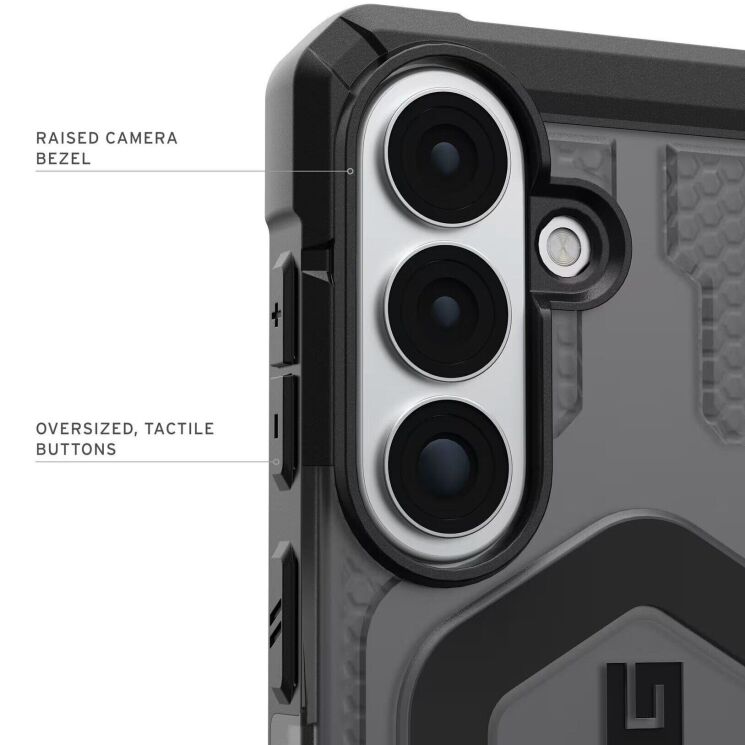 Ударопрочный чехол URBAN ARMOR GEAR Pathfinder Clear MagSafe для Samsung Galaxy S26 Plus (S947) 214527113140 - Ash / Black: фото 7 из 10