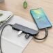 USB HUB HOCO HB13 EasyLink Type-C to 3xUSB 3.0 + HDMI + PD - Metal Gray (895305H). Фото 5 з 6