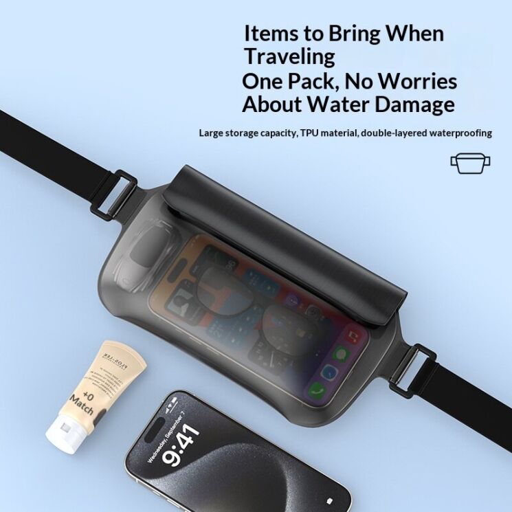 Влагозащитный чехол UniCase Aqua Motion для смартфонов с диагональю до 7.2 дюймов - Black: фото 6 из 11