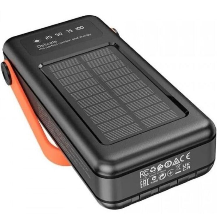 Зовнішній акумулятор Hoco DB33 Plus 22.5W+PD20W Sun Solar (30000mAh) - Black: фото 2 з 16