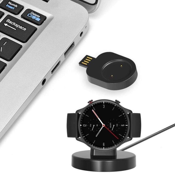 Зарядний пристрій Watch Charging Stand для Amazfit Active / Active Edge / Bip 3 / 3 Pro - Black: фото 10 з 10