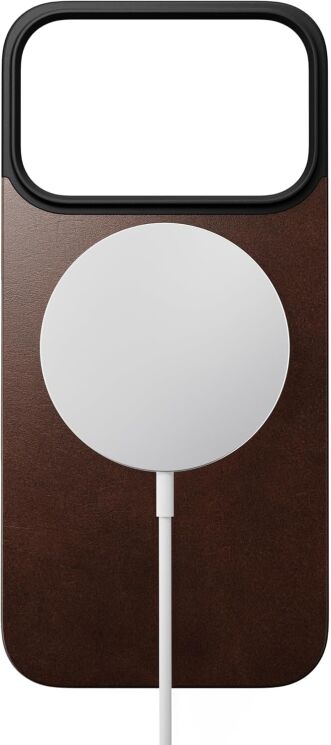 Защитная накладка Nomad Mag Leather Back для iPhone 17 Pro (NM014407858) - Rustic Brown: фото 2 из 9
