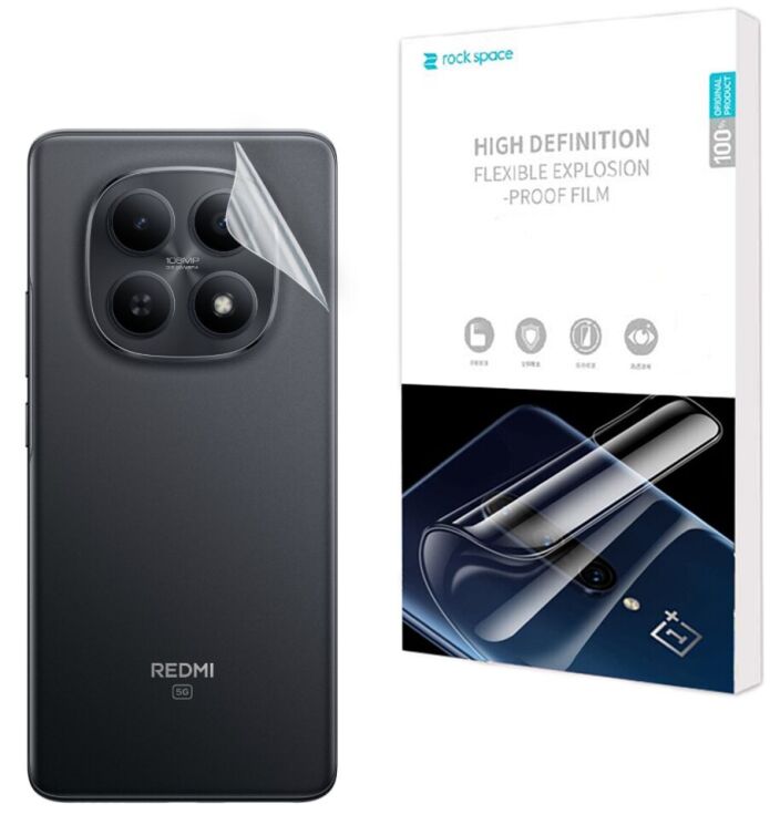 Защитная пленка на заднюю панель RockSpace Explosion-Proof SuperClear для Xiaomi Redmi Note 15 5G (404630) Защитная пленка на заднюю панель RockSpace Explosion-Proof SuperClear для Xiaomi Redmi Note 15 5G: фото 1 из 9