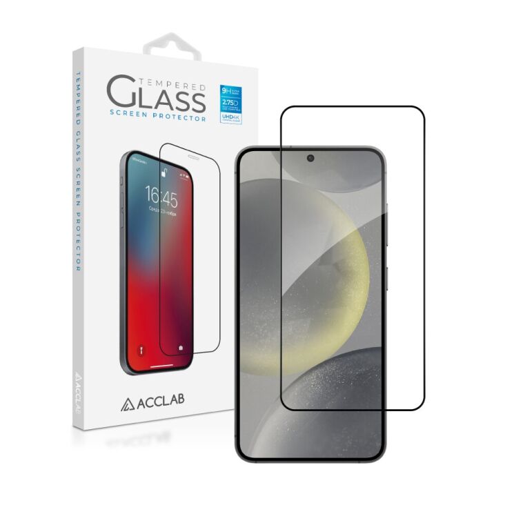 Защитное стекло ACCLAB Full Glue для Samsung Galaxy S24 Plus (S926) - Black: фото 2 из 7