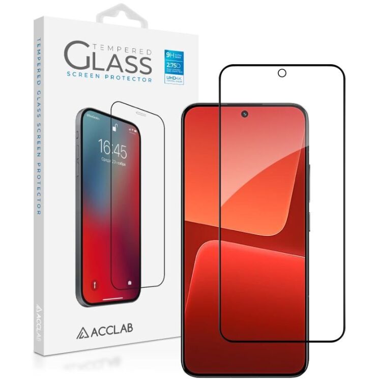 Защитное стекло ACCLAB Full Glue для Xiaomi 13 - Black: фото 1 из 7
