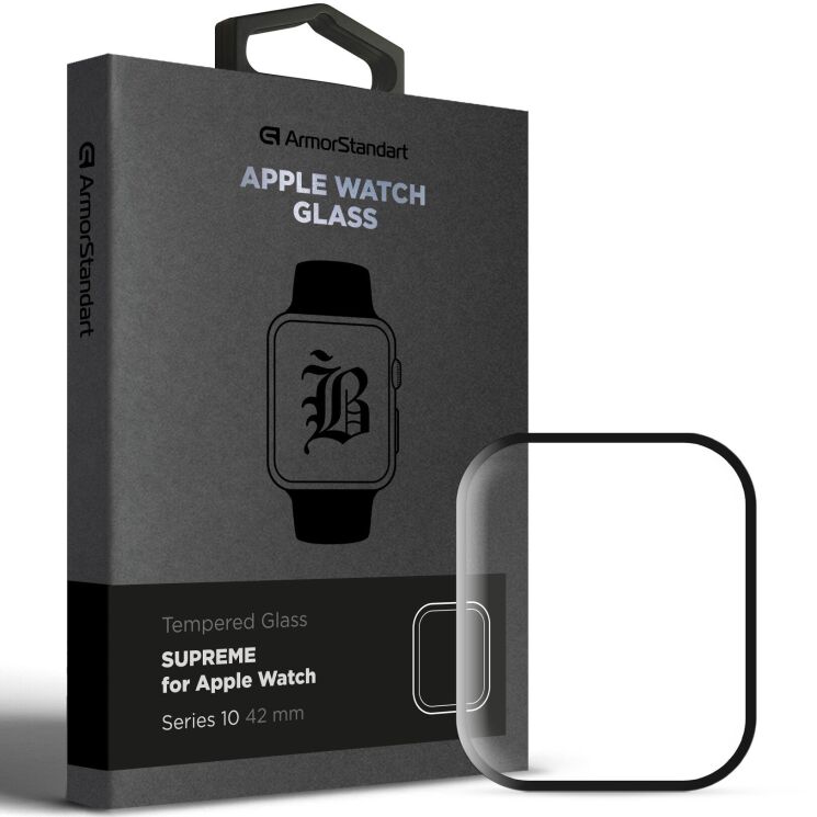 Захисне скло ArmorStandart Supreme Black Icon (FW) для Apple Watch 10 42 mm: фото 1 з 1