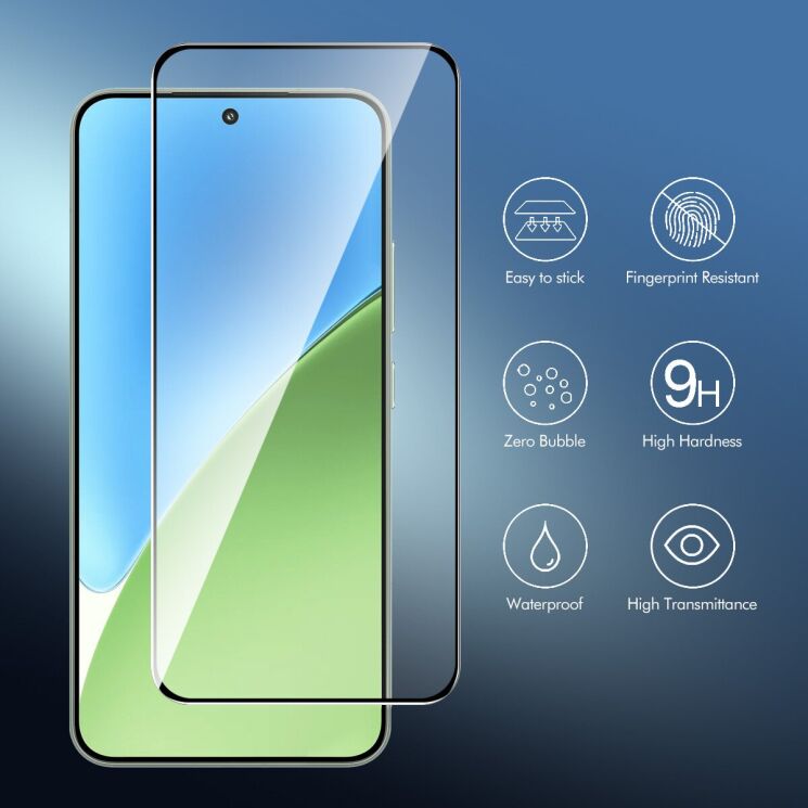 Захисне скло ENKAY Easy Install Full Glue для Xiaomi 15T Pro - Black: фото 3 з 7