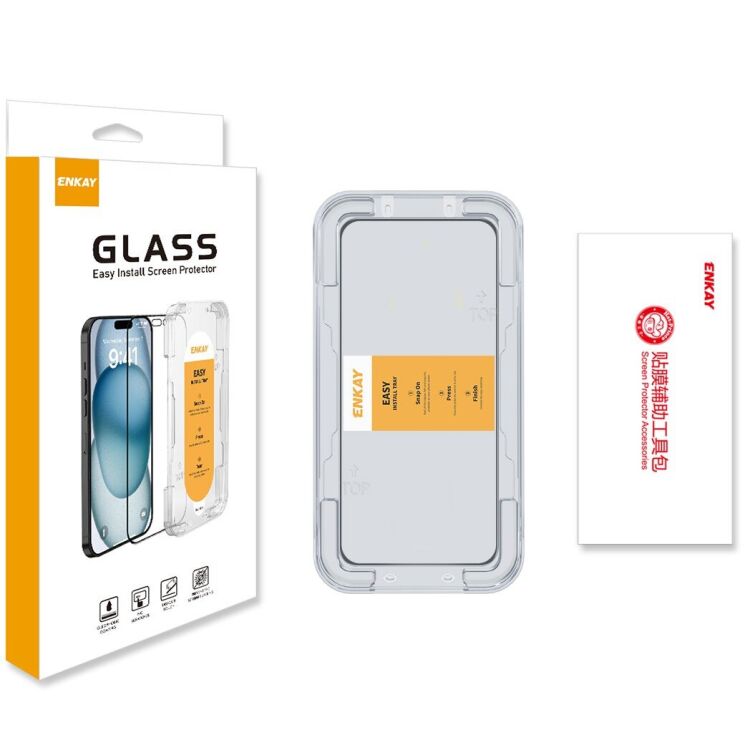 Захисне скло ENKAY Easy Install Full Glue для Xiaomi 15T Pro - Black: фото 7 з 7