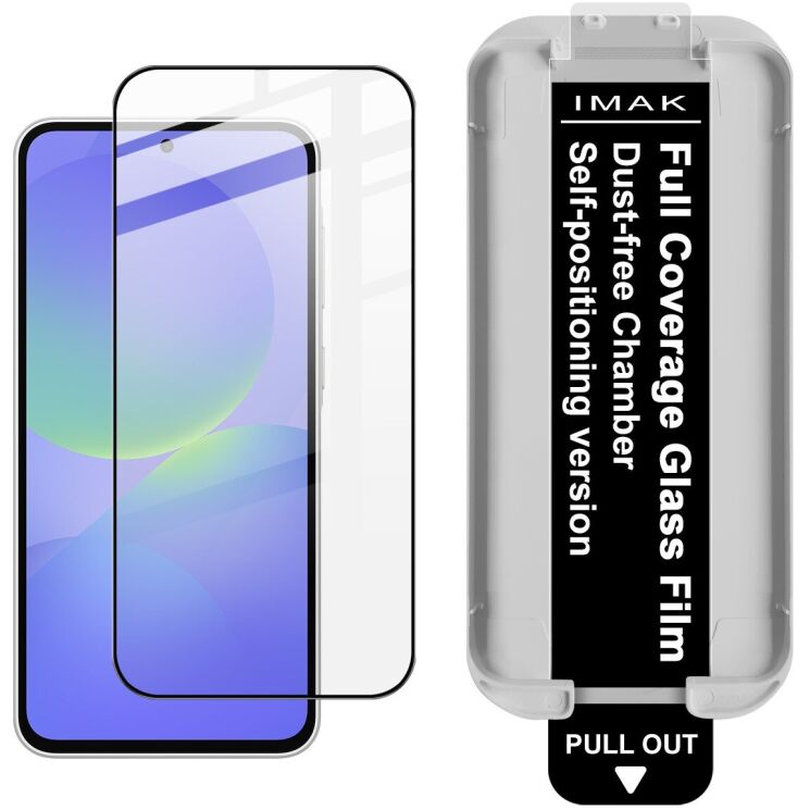 Захисне скло IMAK Easy Install Full Glue для Samsung Galaxy A35 (A356) / A55 (A556) - Black: фото 1 з 9