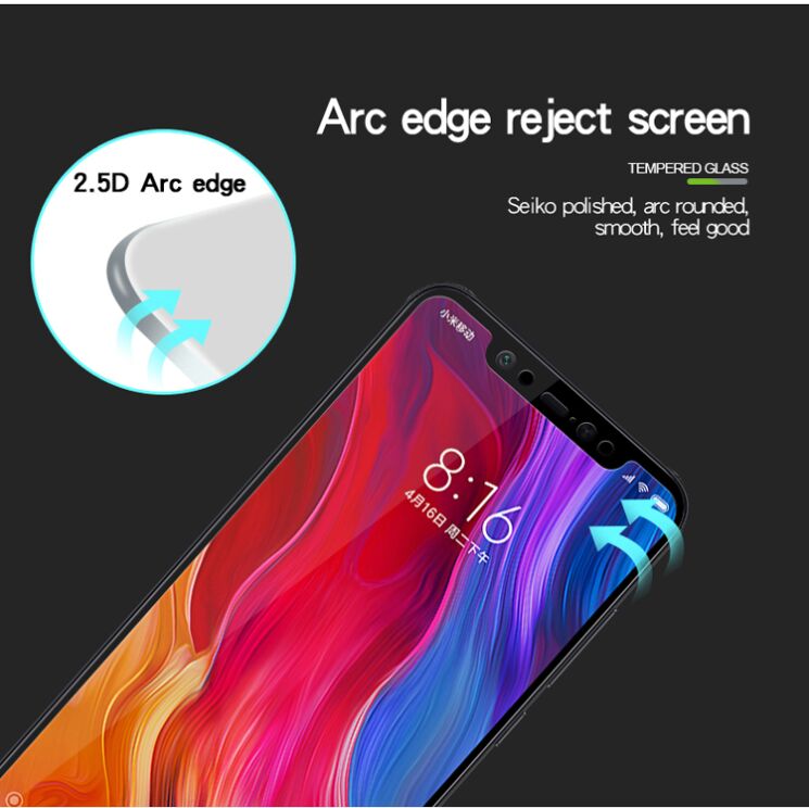 Захисне скло IMAK Full Protect для Xiaomi Mi 8 / Mi 8 Pro / Mi 8 Explorer Edition - Black: фото 3 з 10