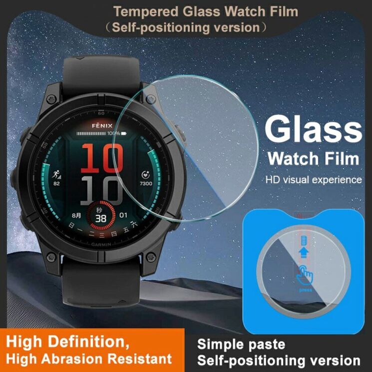 Защитное стекло IMAK Tempered Glass для Garmin Fenix E (47mm): фото 5 из 10