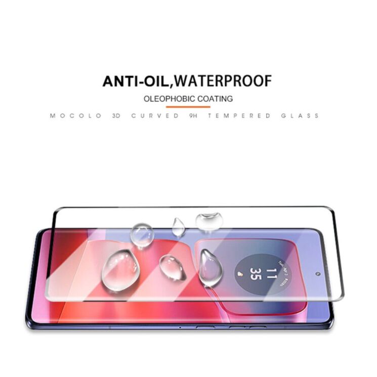 Защитное стекло MOCOLO 3D Curved Full Glue для Motorola Edge 50 Pro - Black: фото 6 из 9