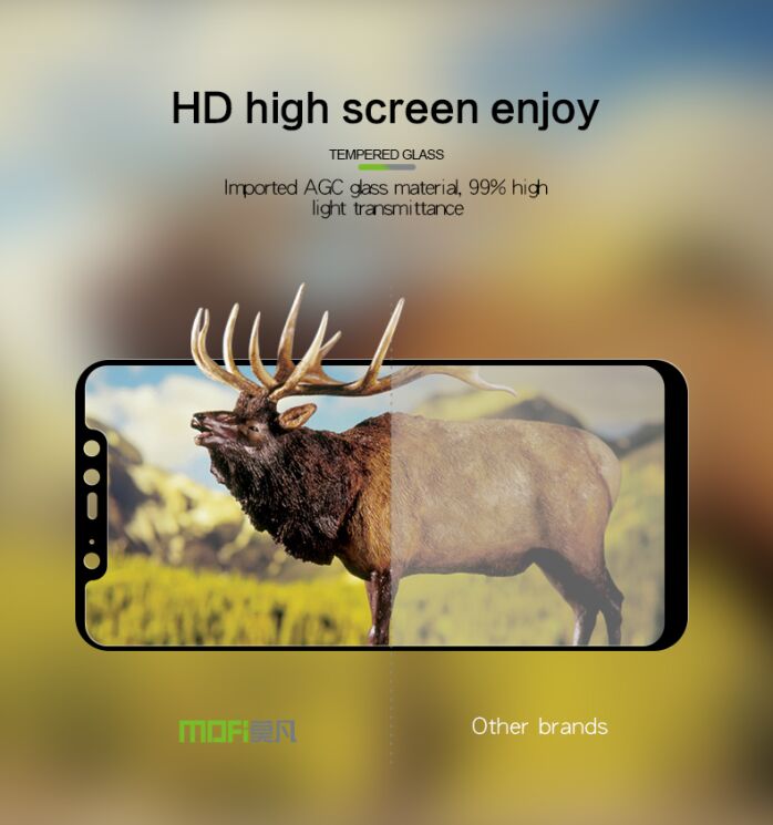 Захисне скло MOFI 9H Full Cover Glass для Xiaomi Pocophone F1 - Black: фото 10 з 11