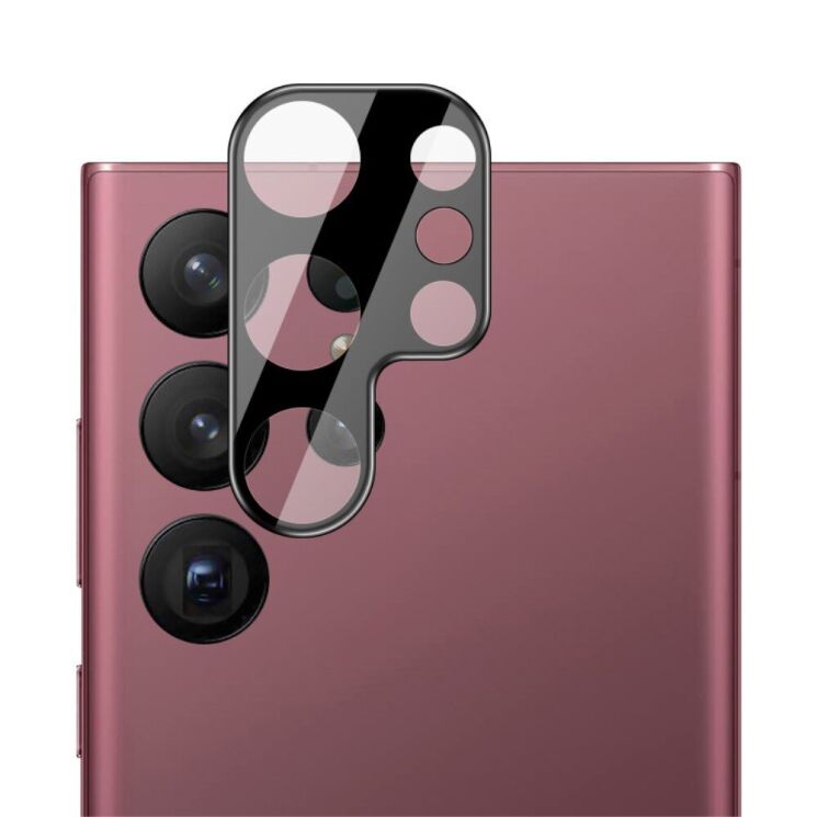 Защитное стекло на камеру IMAK Black Glass Lens для Samsung Galaxy S23 Ultra - Black: фото 1 из 11