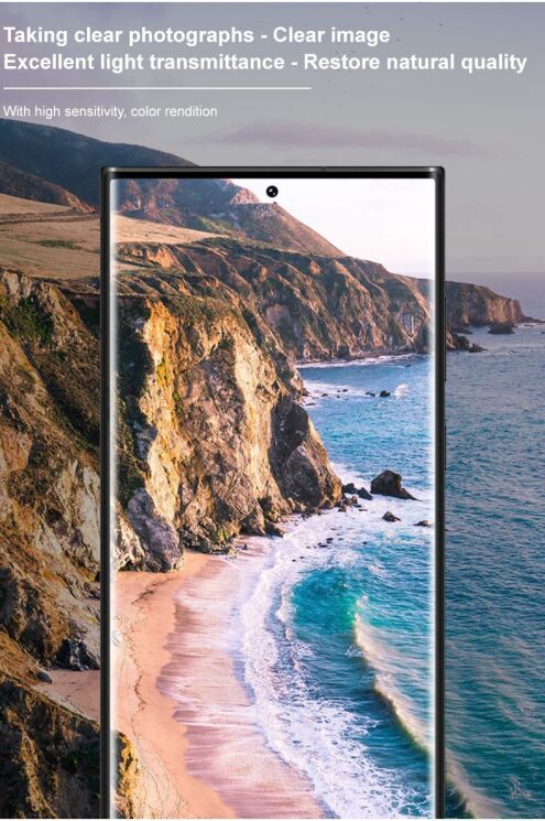 Защитное стекло на камеру IMAK Black Glass Lens для Samsung Galaxy S23 Ultra - Black: фото 8 из 11
